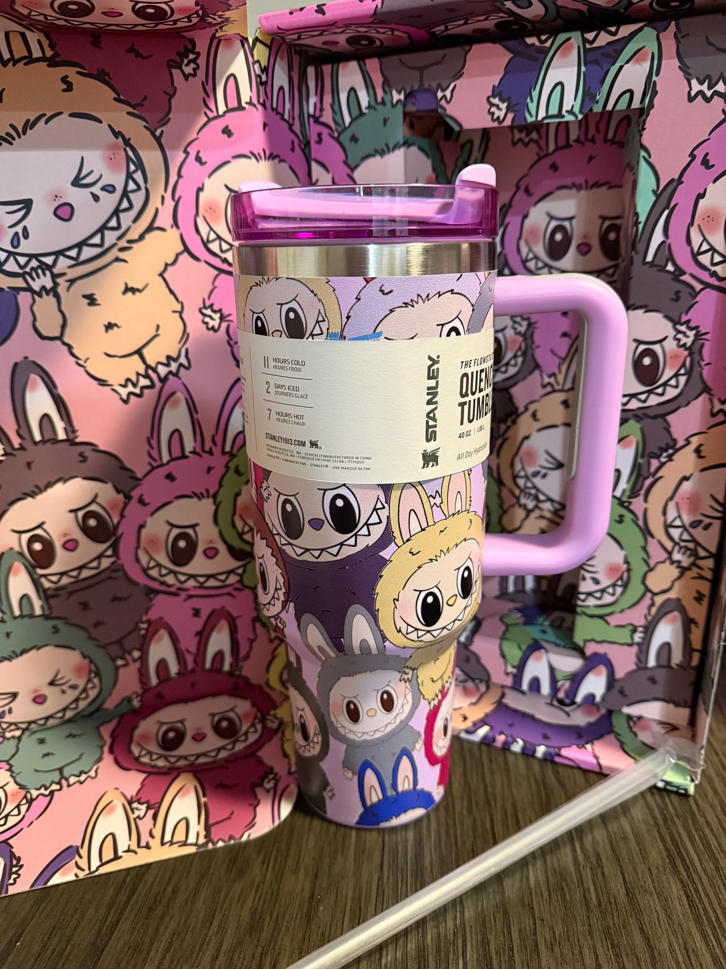 Purple Labubu tumbler