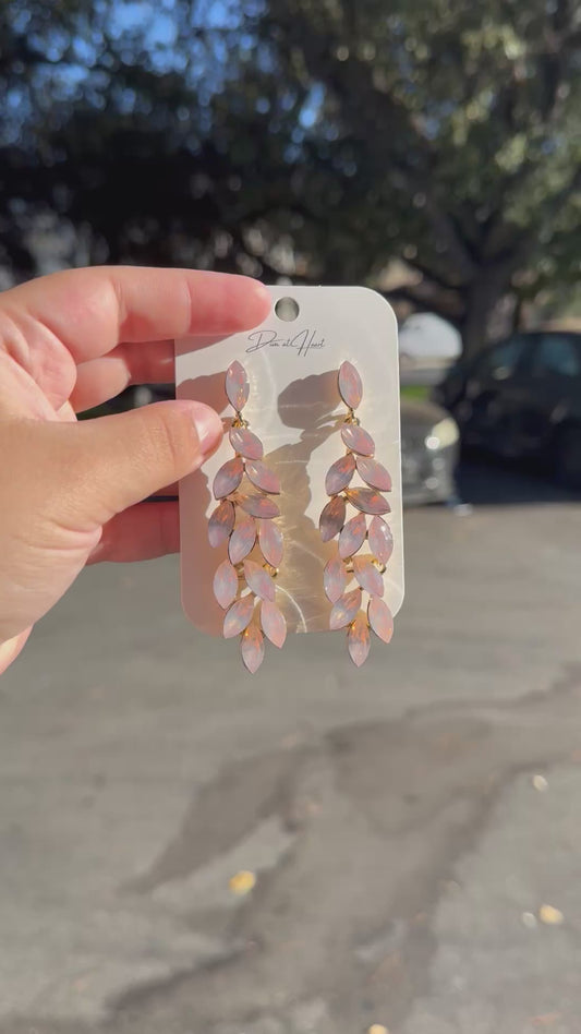 Long Baby Pink Earrings